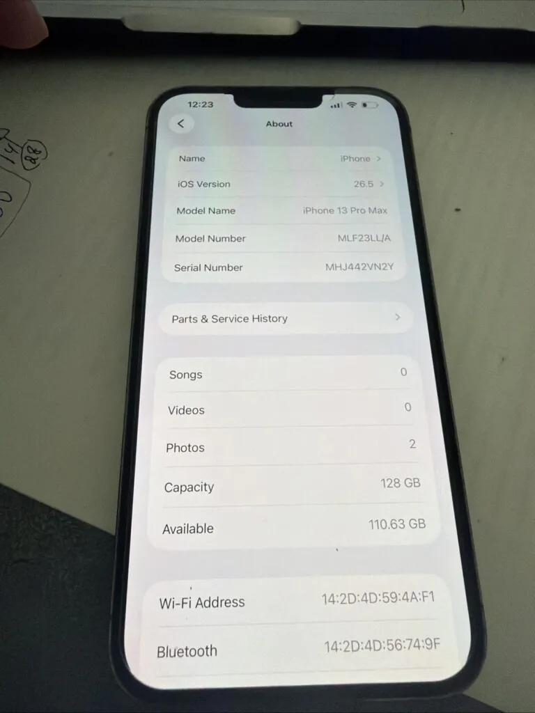iPhone 13 PRO MAX – 128GB GRAPHITE【Factory Unlocked】perfect Condition