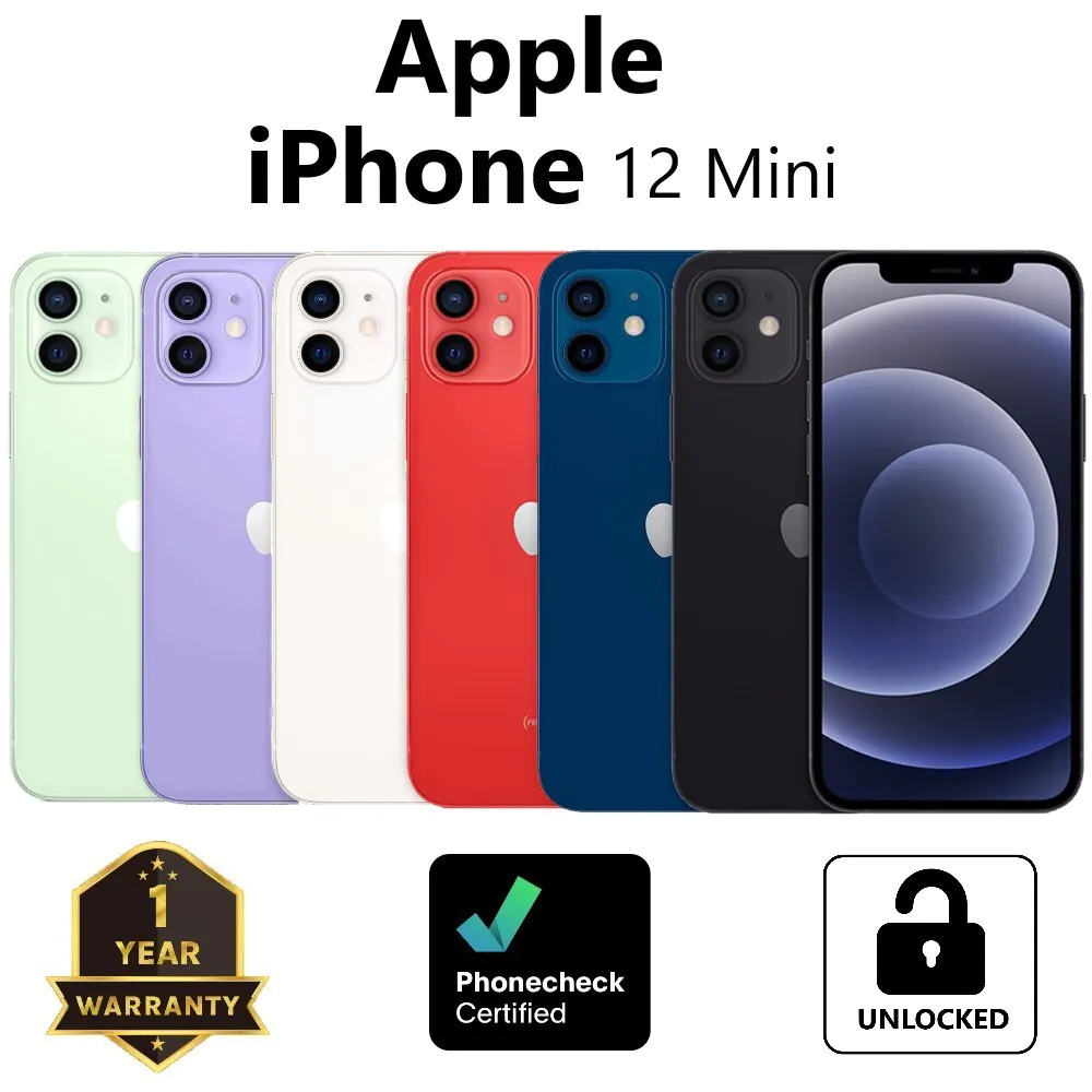 Apple iPhone 12 mini – 64 GB | 128GB | 256GB (Unlocked) Smartphone – Very Good