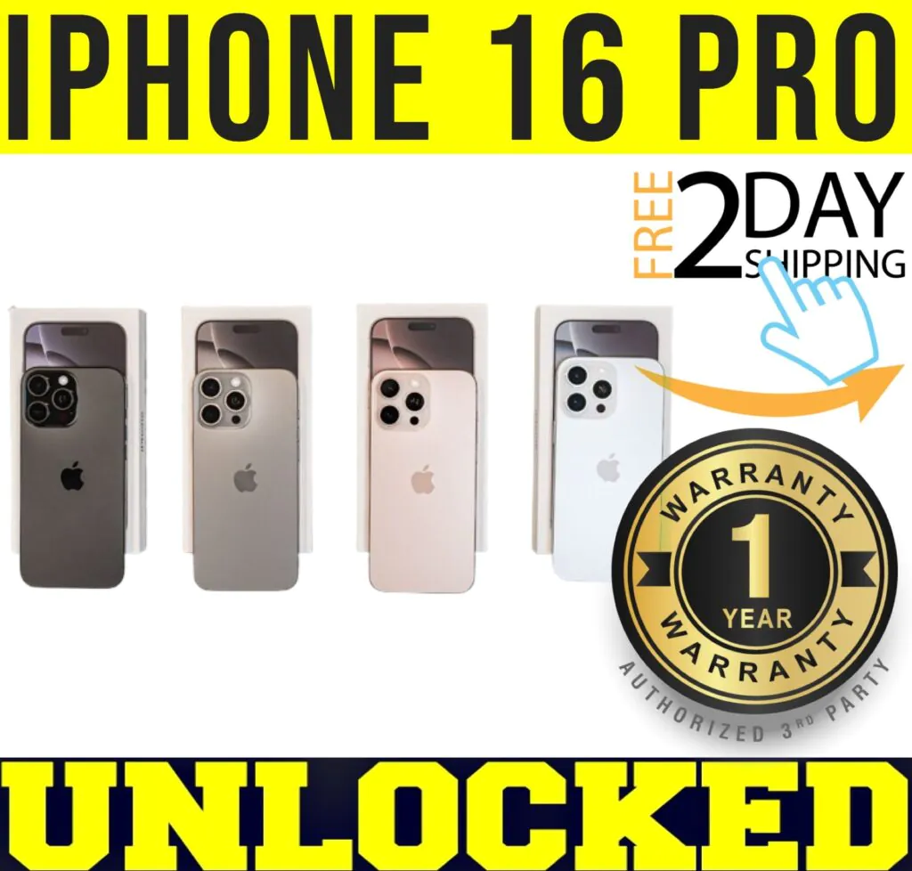APPLE IPHONE 16 PRO 128GB 256GB 512GB 1TB (UNLOCKED) ✅ 1 YEAR WARRANTY ✅ ❖O/B❖