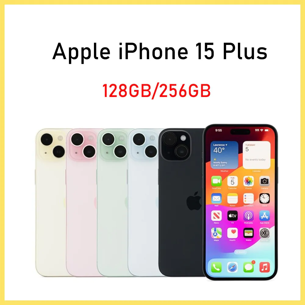 New Apple iPhone 15 Plus 5G 128GB 256GB Fully Unlocked iOS Smartphones
