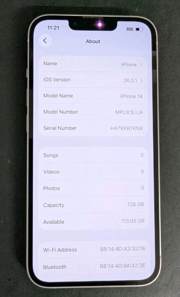 Apple iPhone 14 128GB Unlocked Very Good Condition Purple