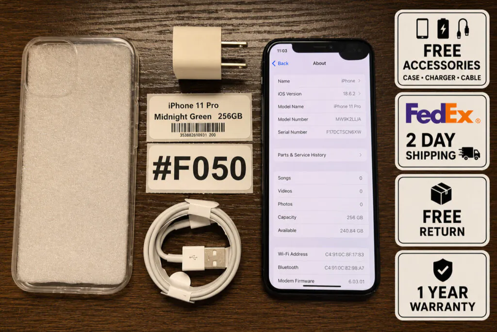 Apple iPhone 11 Pro 256GB Midnight Green (Unlocked) – Read Seller Notes