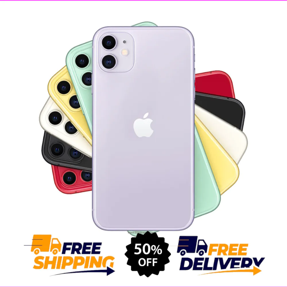 Apple iPhone 11 Unlocked 64GB/128GB – Black/Purple/Red – Free Shipping!