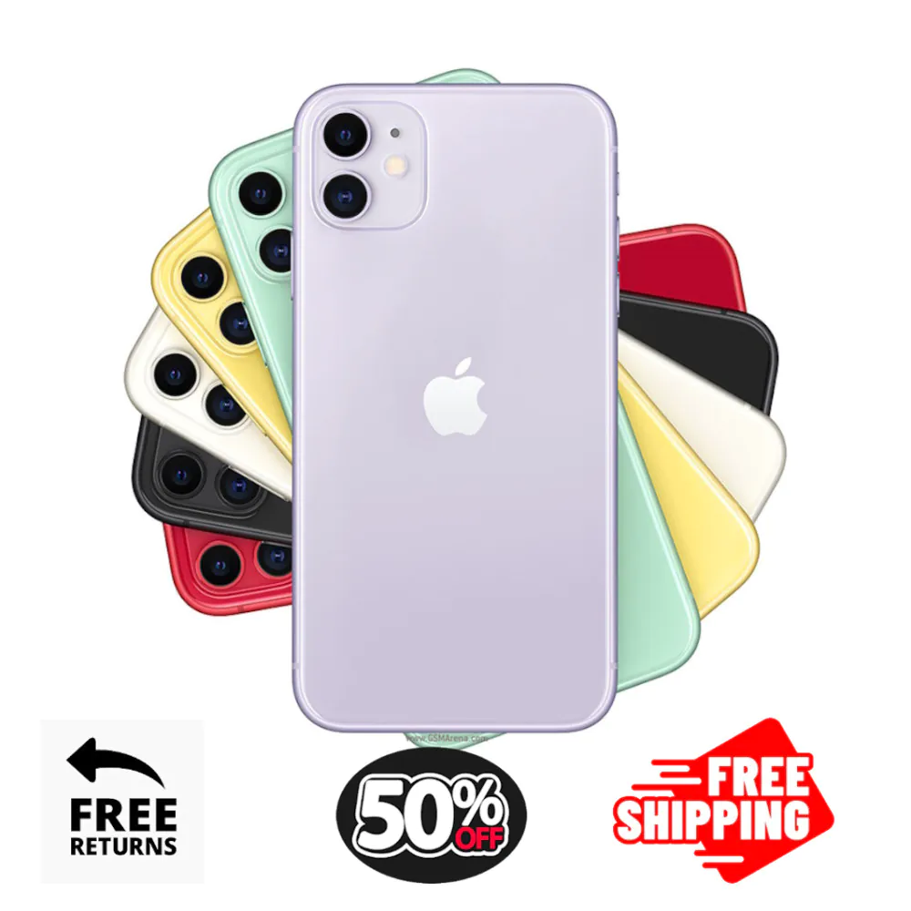 Apple iPhone 11 Unlocked 64GB/128GB – Black, Red, Purple – Free Shipping