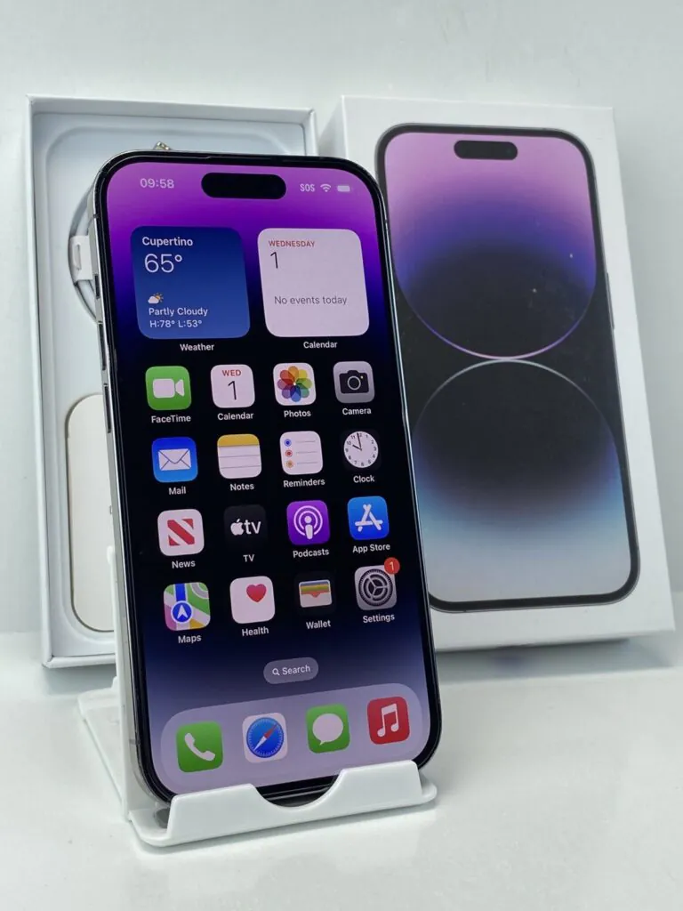 Apple iPhone 14 Pro A2650 128GB Deep Purple iOS 17.5.1 Factory Unlocked