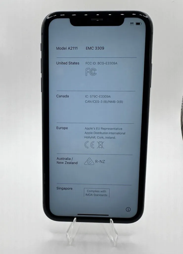 Apple iPhone 11 (A2111) – 64 GB – Black (Unlocked) Verizon, T-Mobile – Excellent