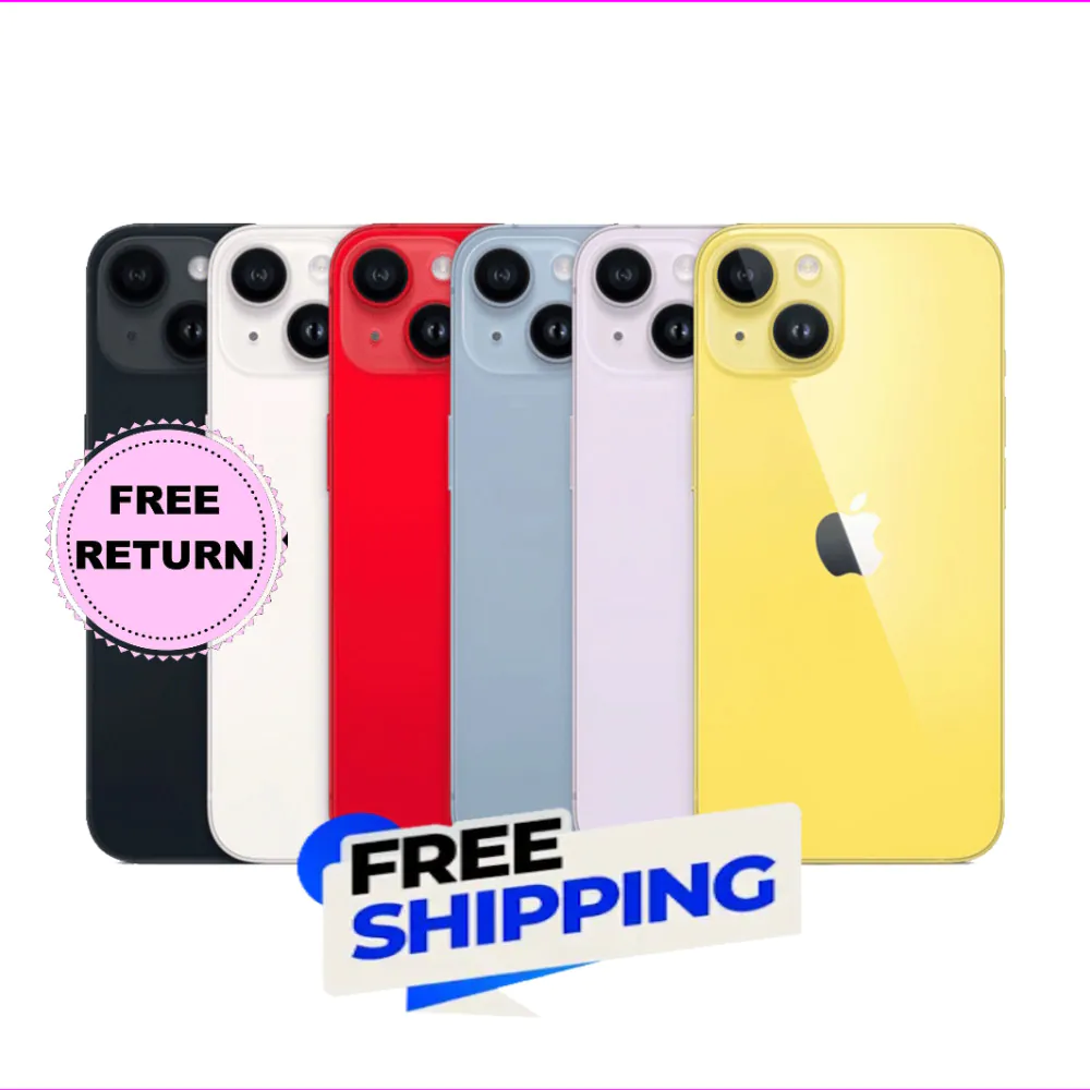 Apple iPhone 14 Unlocked – 128GB/256GB/512GB – Midnight Blue Purple, T-Mobile