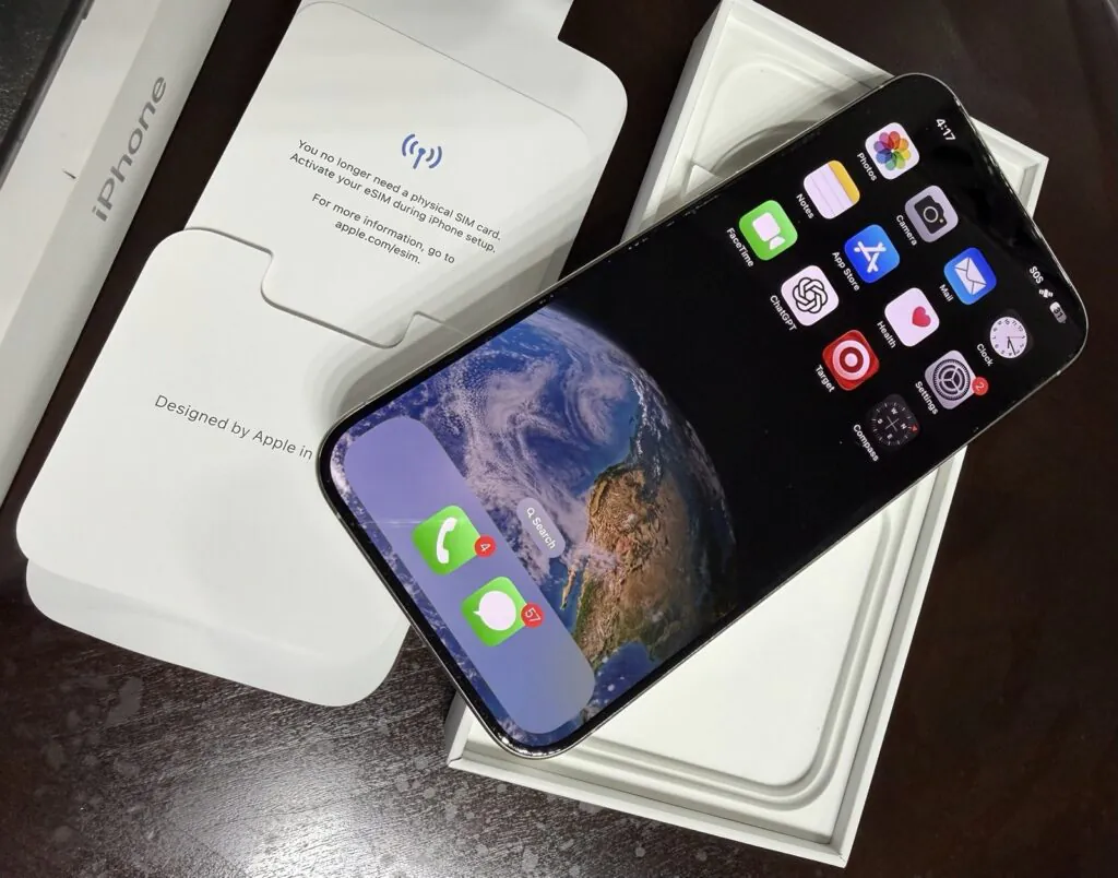 Apple iPhone 15 Pro Max 256GB Black/White Titanium 5G eSIM 48MP iOS