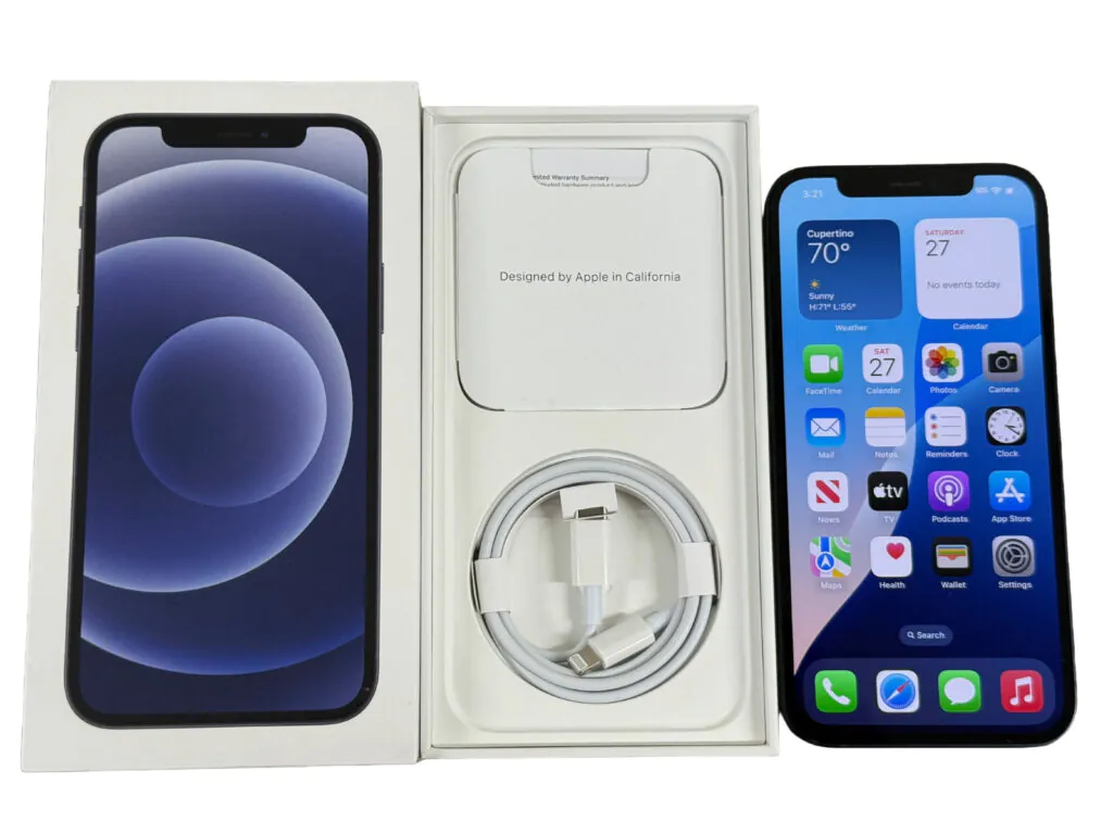 Apple iPhone 12 64GB Factory Unlocked GSM CDMA In-Box Excellent- Black