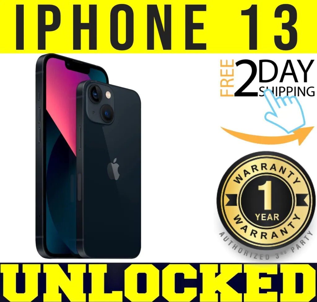 Apple iPhone 13 – 256GB (FACTORY UNLOCKED) ✅ 1 YEAR WARRANTY ✅ MIDNIGHT ❖SEALED❖