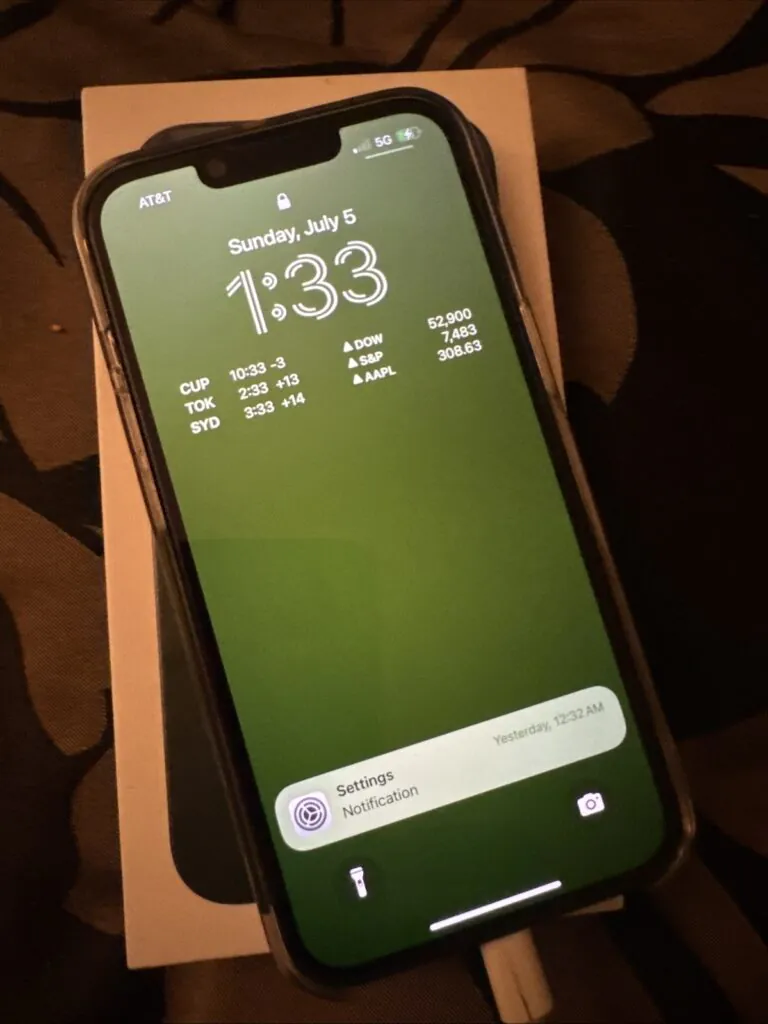 Apple iPhone 13 Unlocked Green 512gb MNGF3LL/A IOS 18.7.8 Installed 96% Maximum