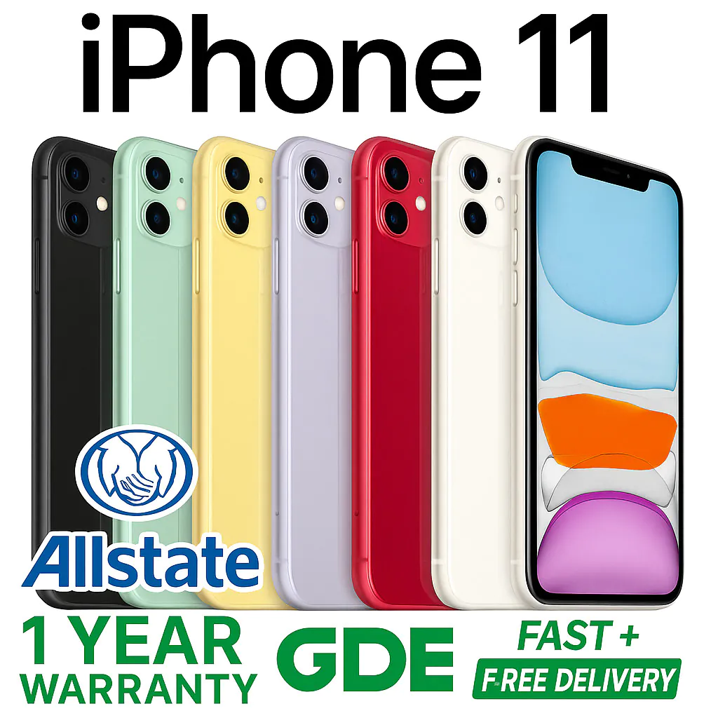Very Good Apple iPhone 11 64GB Unlocked AT&T Tmo Vz 1 Yr Wty + Pick color 🔋84%+