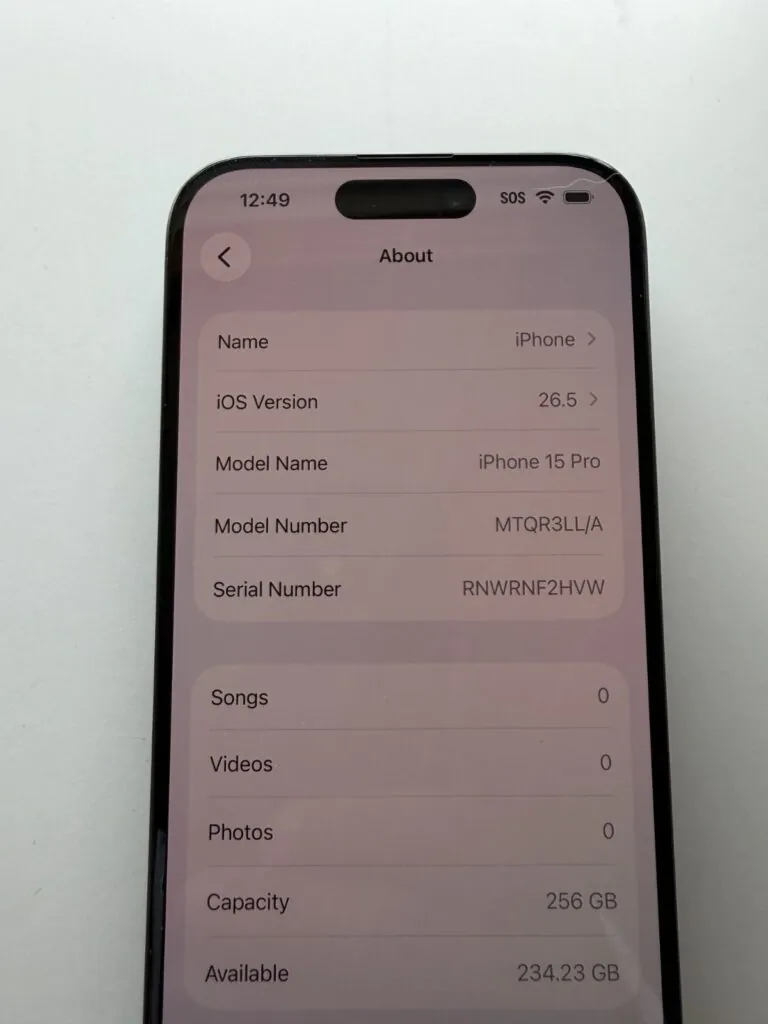 Apple iPhone 15 Pro – 256 GB – Black Titanium (Unlocked)