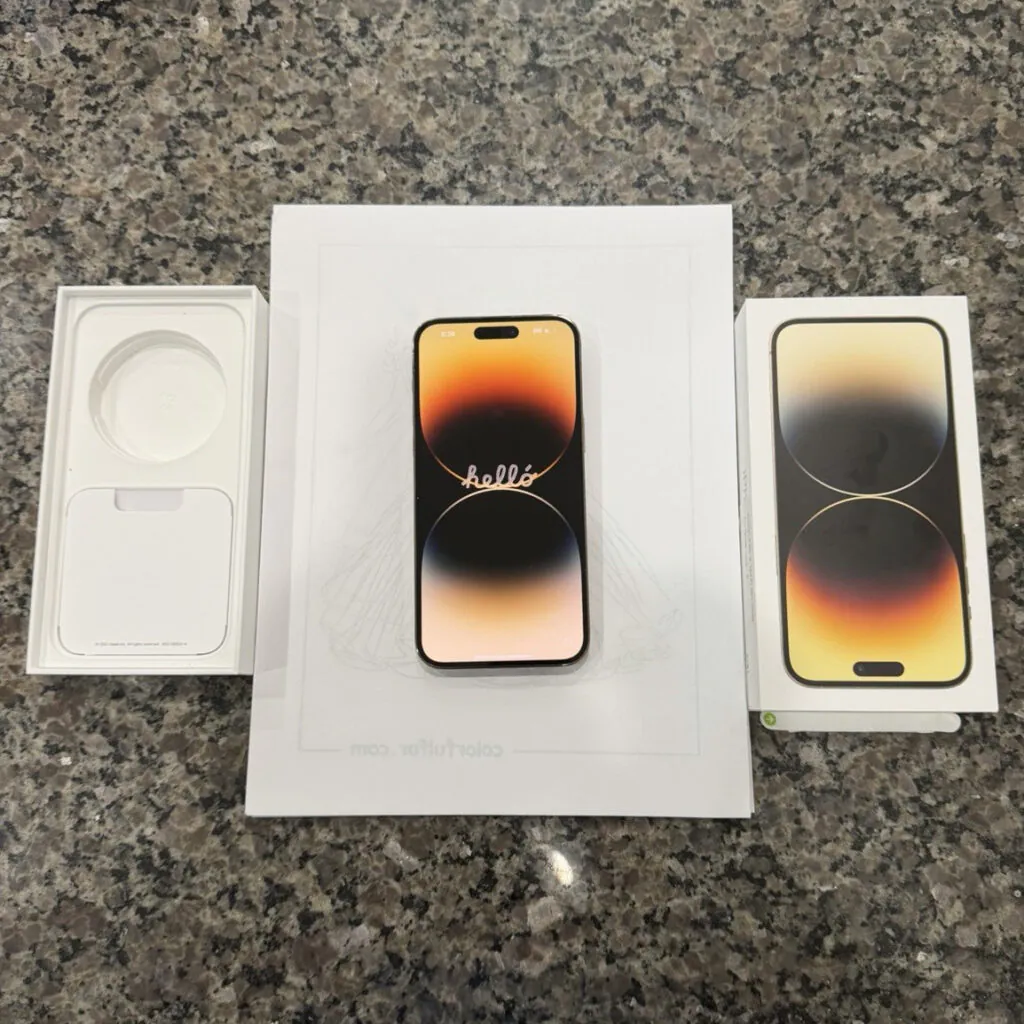 Apple iPhone 14 Pro Max 128gb Gold Factory Unlocked 6.7″ 48MP Dual SIM