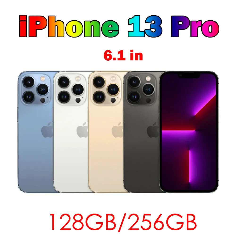 New Apple iPhone 13 Pro 256GB 128GB 5G Factory Unlocked Smartphones All Carriers