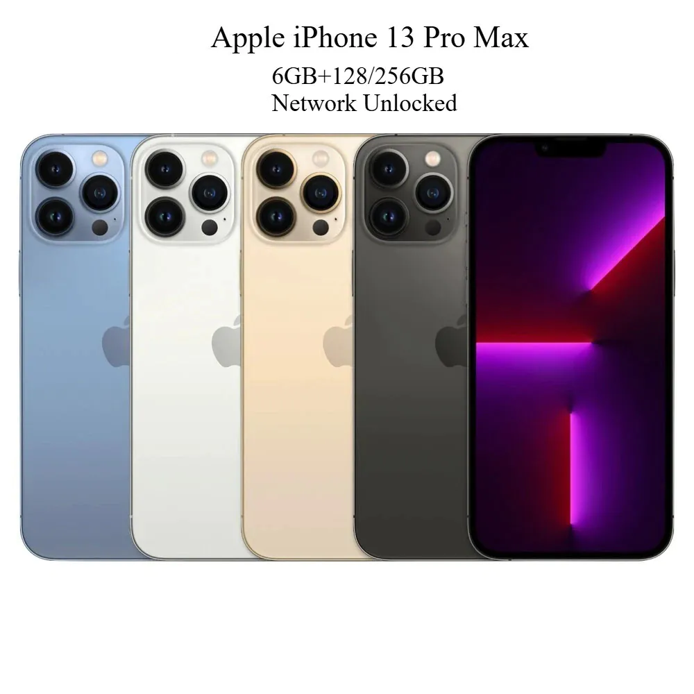 Apple iPhone 13 Pro Max A2484 Fully Unlocked 128/256GB Graphite (Excellent)