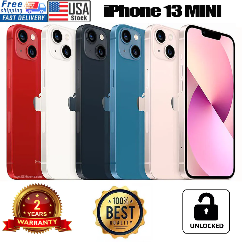 Factory New Sealed Apple iPhone 13 MINI A2481 128/256GB Unlocked 2-Year Warranty