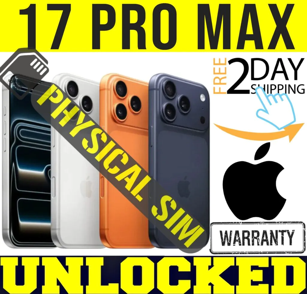 APPLE IPHONE 17 PRO MAX 256GB (FACTORY UNLOCKED)✅PHYSICAL SIM CARD TRAY✅❖SEALED❖