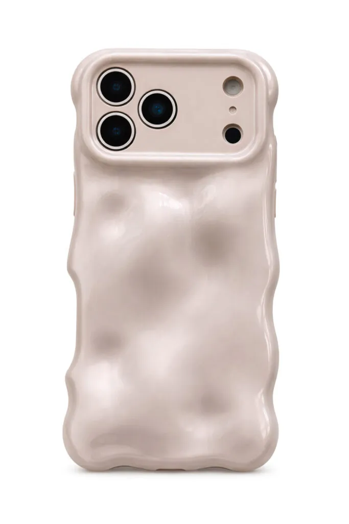 Coque iPhone 16 17 Pro Max Plus Vague 3D Brillante Silicone Antichoc Protection