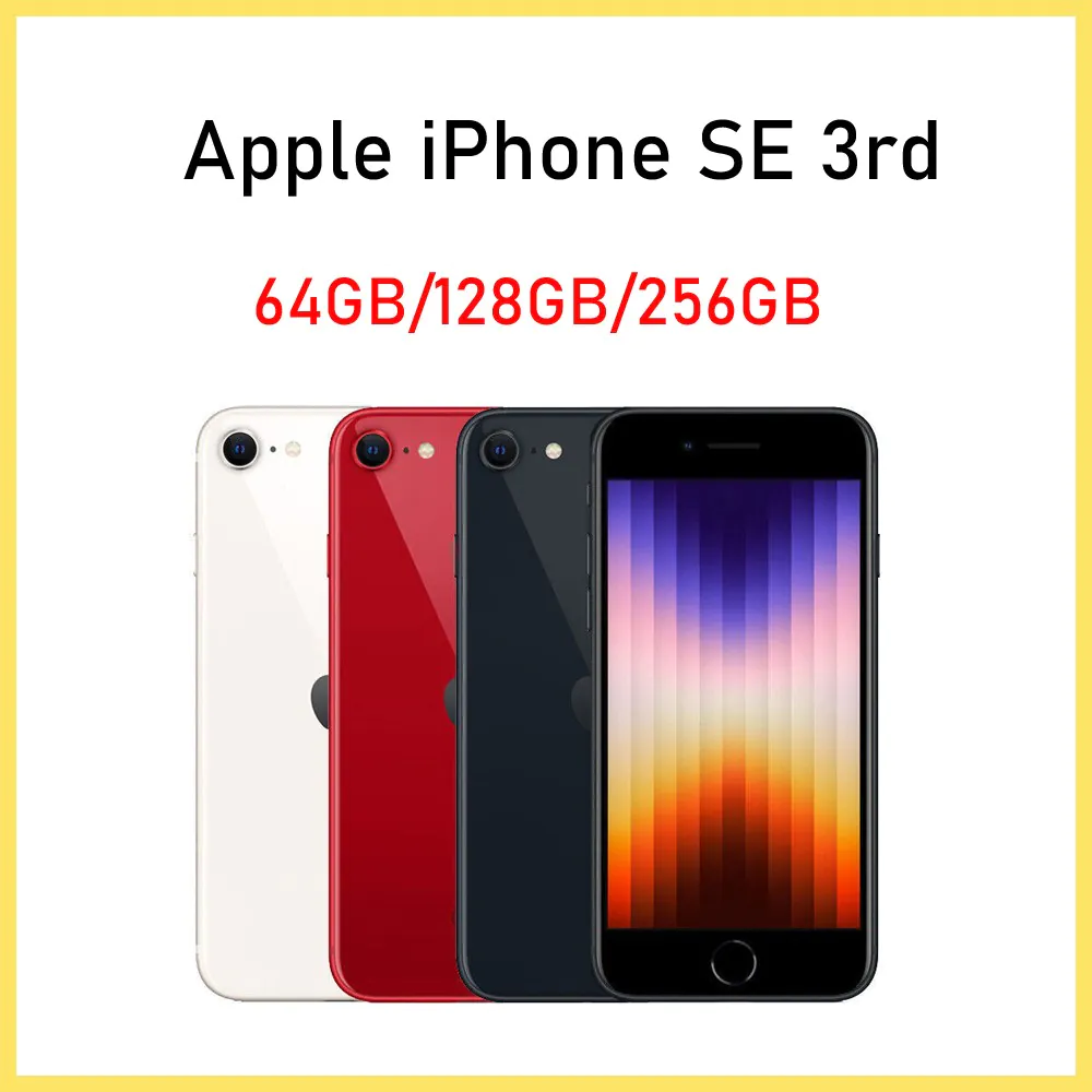 New Apple iPhone SE 2022 3rd A2595 64GB/128GB/256GB Factory Unlocked Smartphones