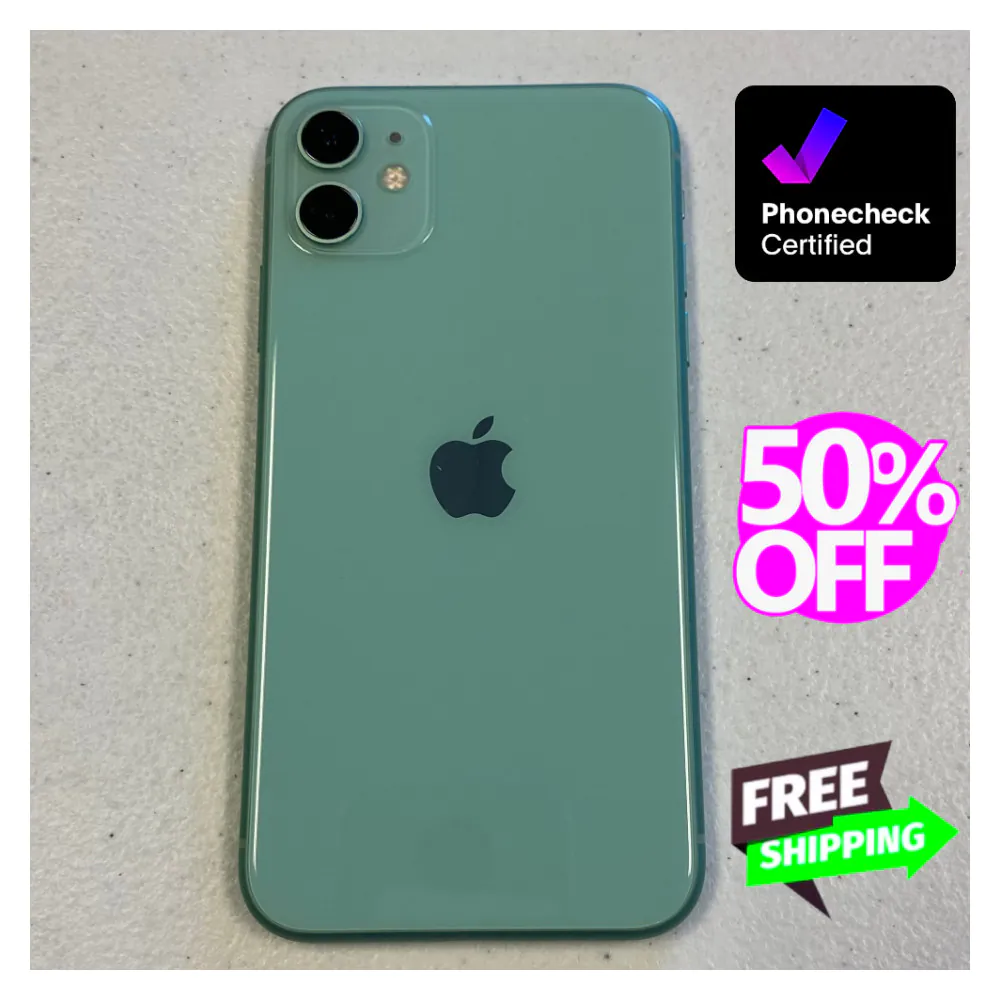Apple iPhone 11 64GB/128GB Unlocked – Black, Yellow, Green (AT&T, T-Mobile)