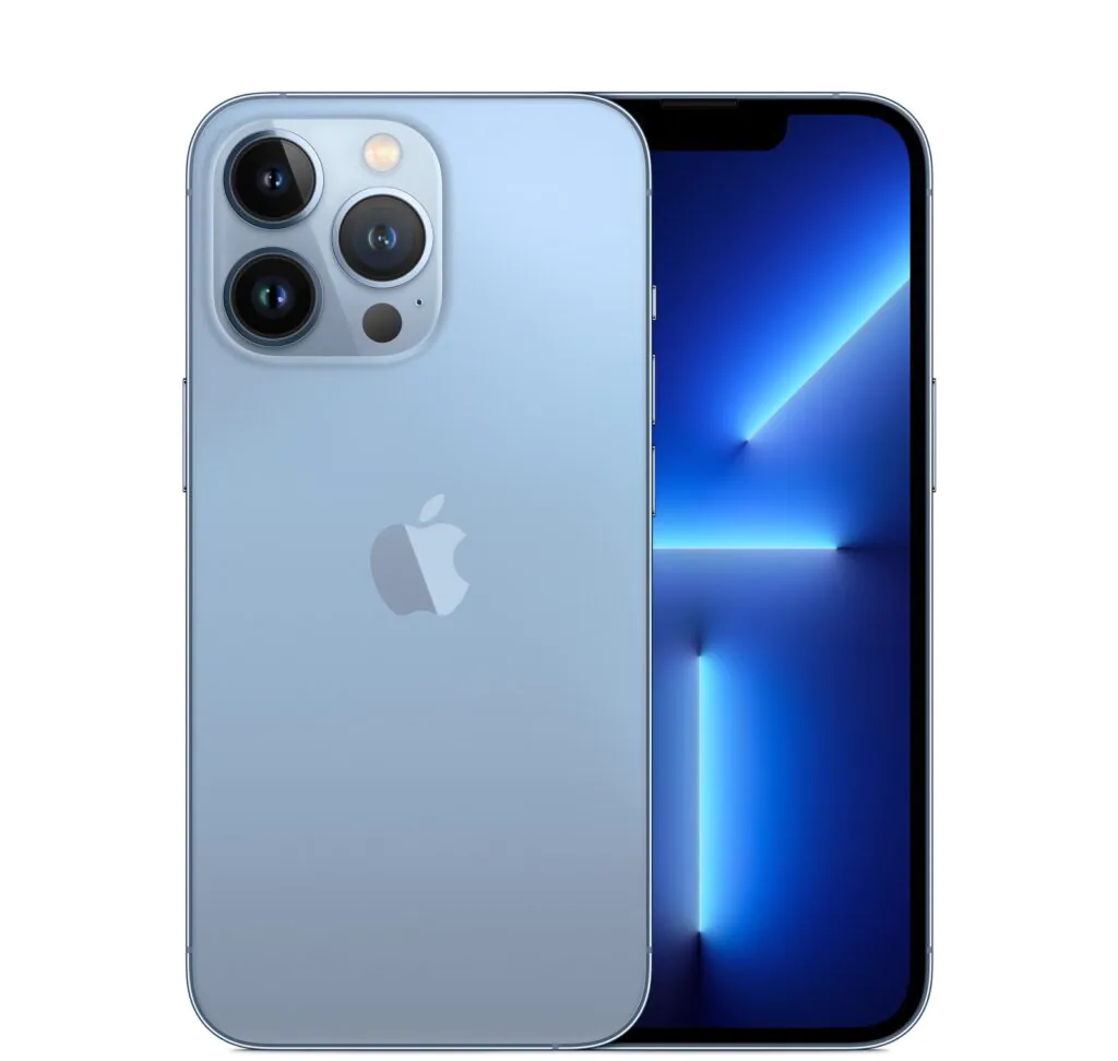 Apple iPhone 13 Pro A2483 Unlocked 128GB Sierra Blue B Light Burn