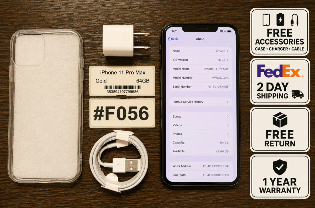 Apple iPhone 11 Pro Max 64GB Gold (Unlocked) – Read Seller Notes