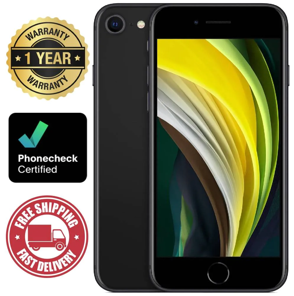 Apple iPhone SE 2nd Gen (2020) – 64 GB – Black (Unlocked) Smartphone – Very Good