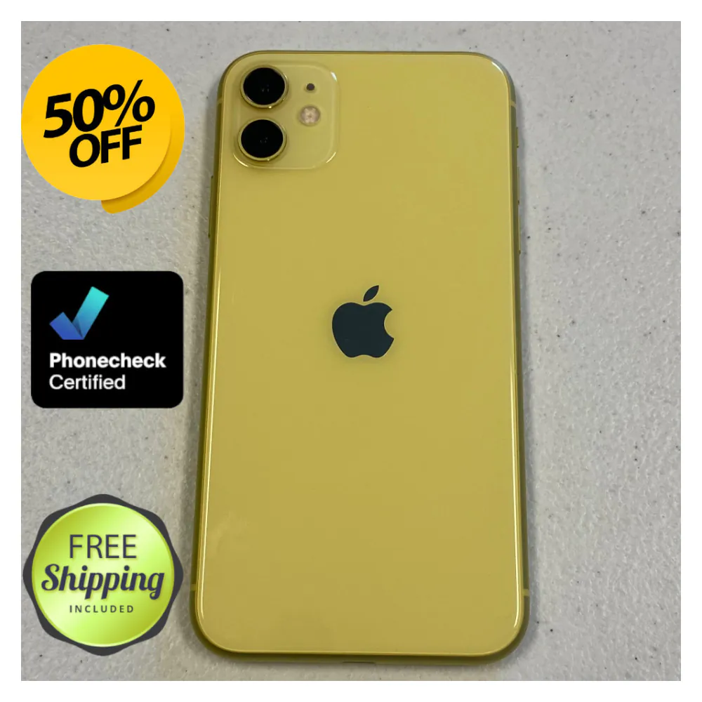 Apple iPhone 11 Unlocked 64GB/128GB – Black, Yellow, Red for Verizon/T-Mobile