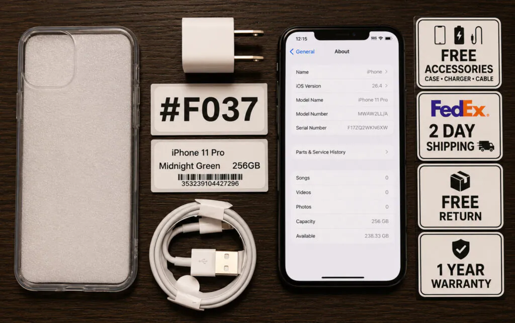 Apple iPhone 11 Pro 256GB Midnight Green (Unlocked) – Read Seller Notes