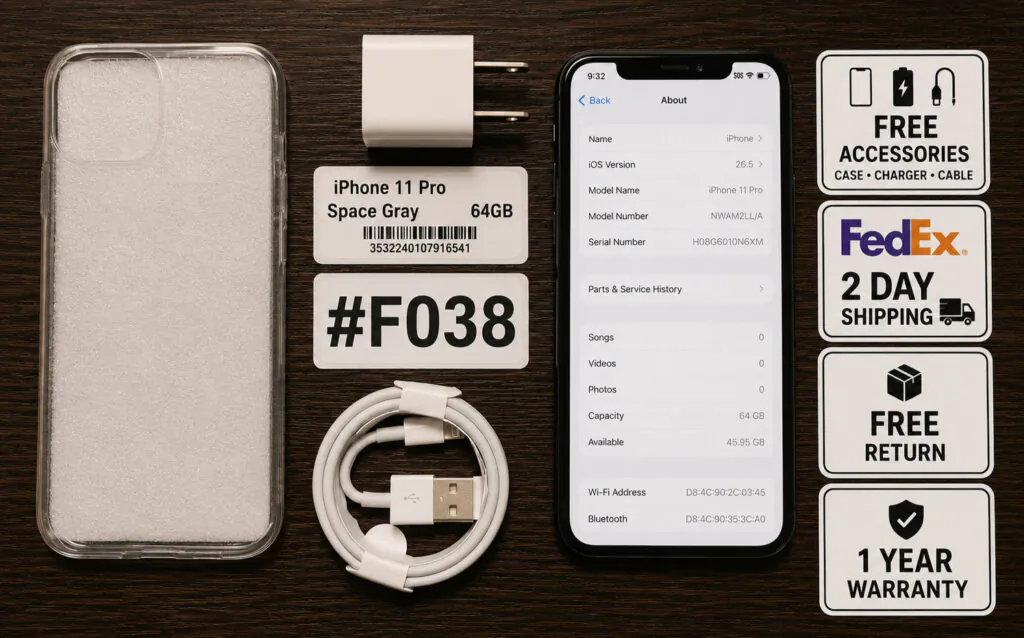 Apple iPhone 11 Pro 64GB Space Gray (AT&T LOCKED) – Read Seller Notes