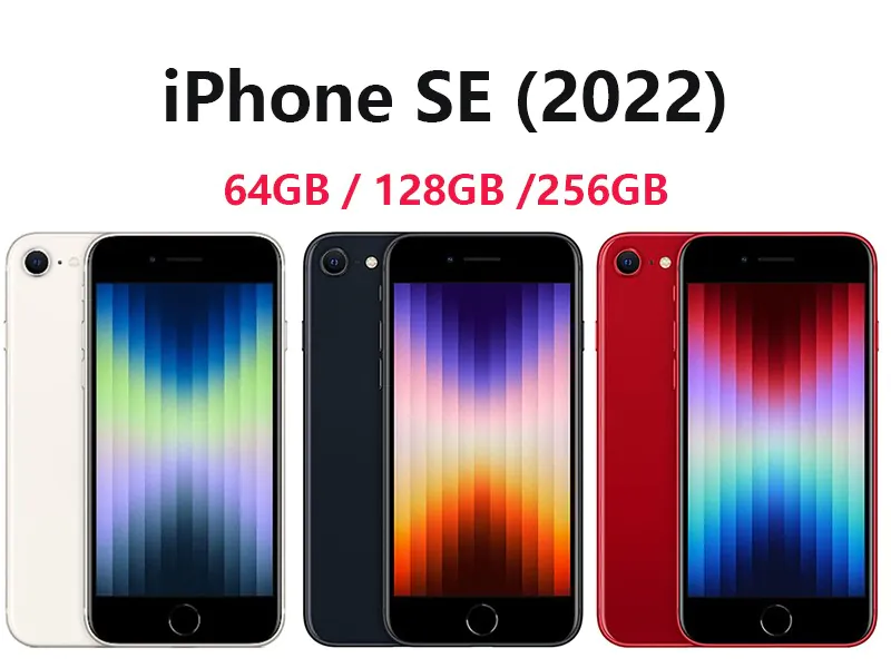 New Apple iPhone SE 3rd Gen (2022) 5G 256GB/128GB/64GB Unlocked Smartphone 4.7″