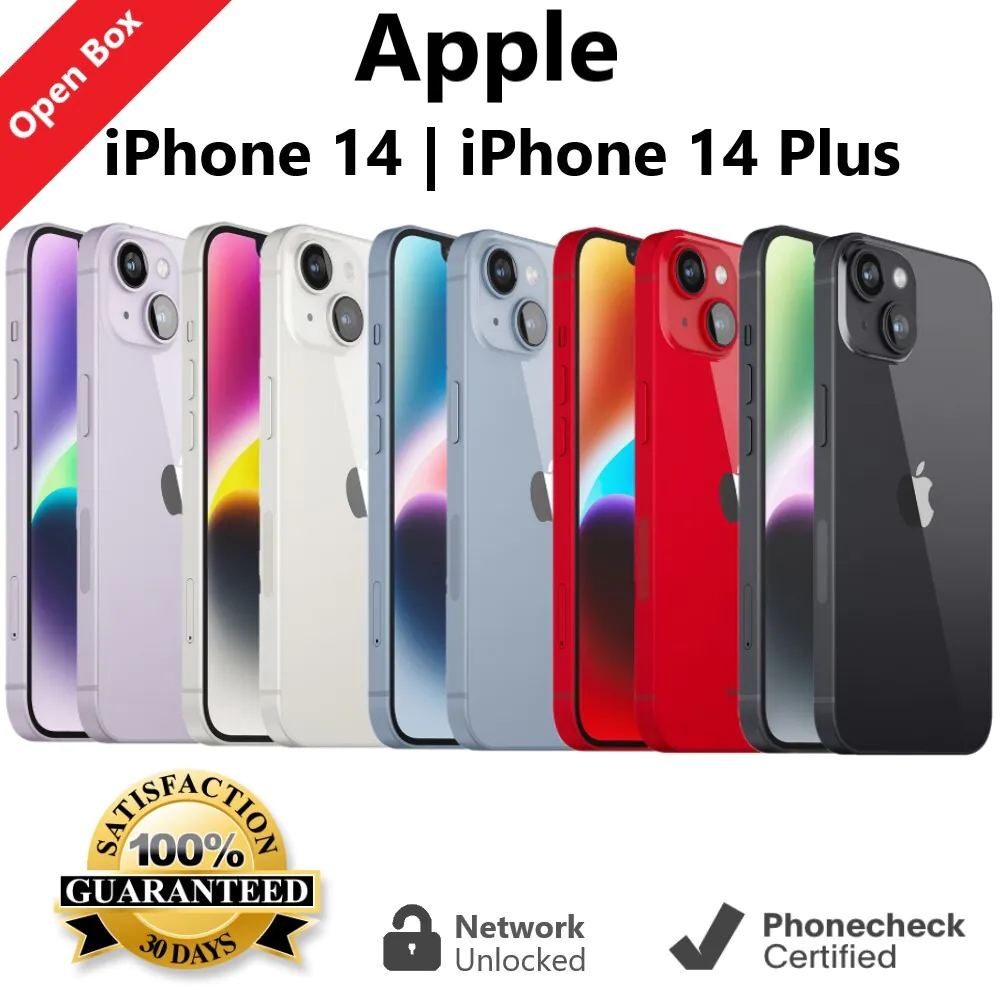 Apple iPhone 14 | 14 Plus 128GB | 256GB | 512GB – Unlocked Verizon T-Mobile AT&T