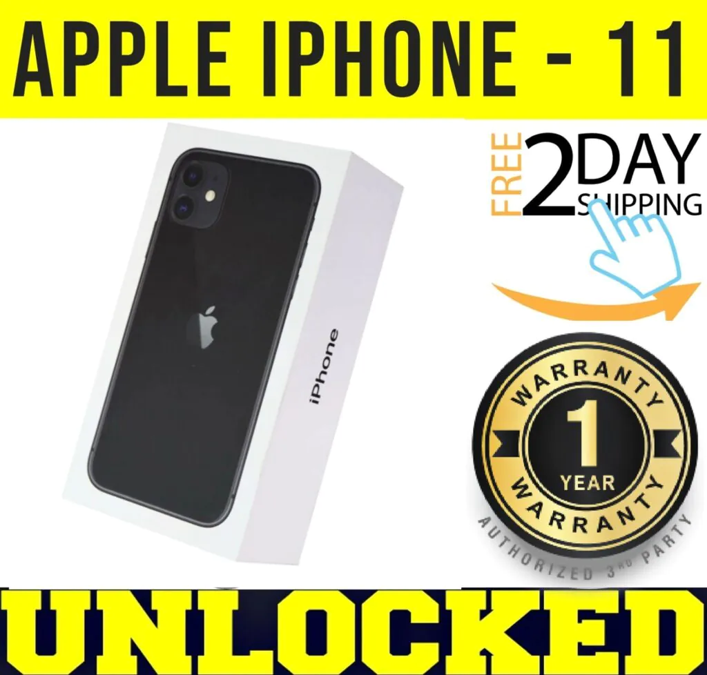 Apple iPhone 11 – 64GB – BLACK (FACTORY UNLOCKED) ✅ 1 YEAR WARRANTY ✅ ❖SEALED❖
