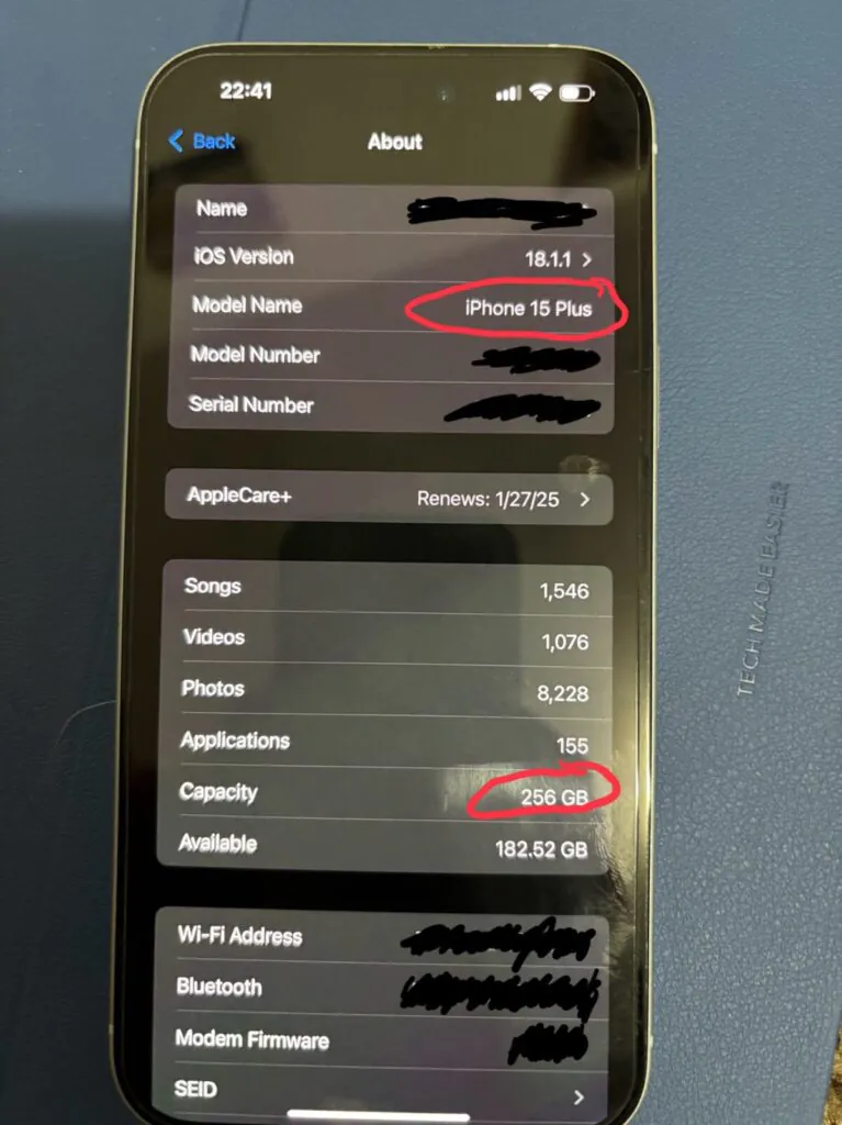 Apple iPhone 15 Plus 256 GB  (Unlocked) TikTok Installed Perfect Condition