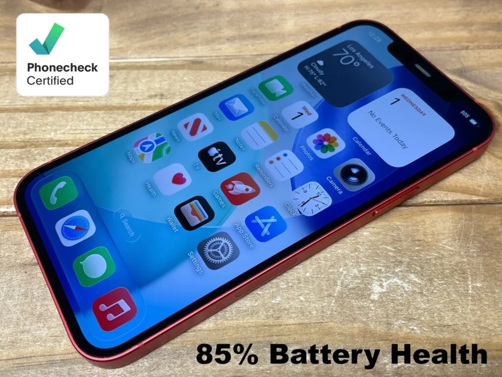 Apple iPhone 12 – 64 GB – RED (Factory Unlocked) A2172 – Great Cond – 85% Bat