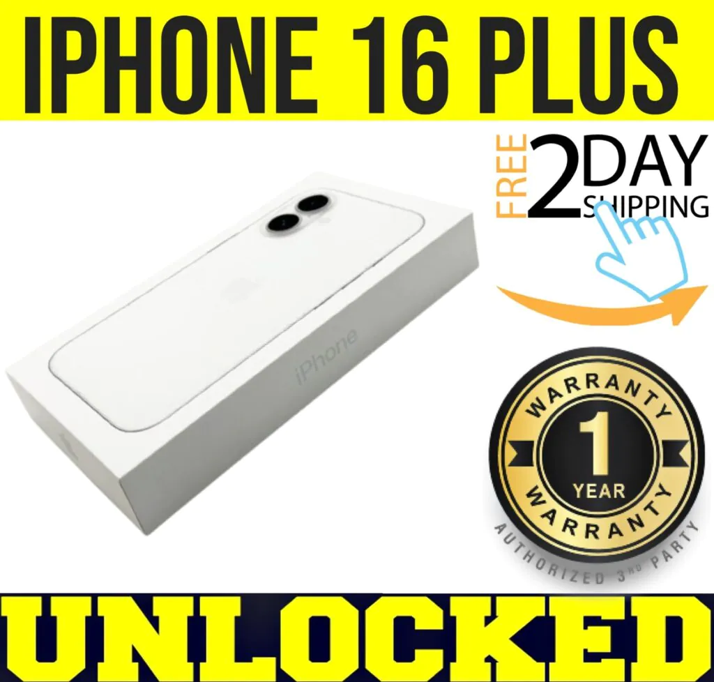 APPLE IPHONE 16 PLUS 512GB WHITE (FACTORY UNLOCKED) 1 YR WARRANTY❖SEALED❖