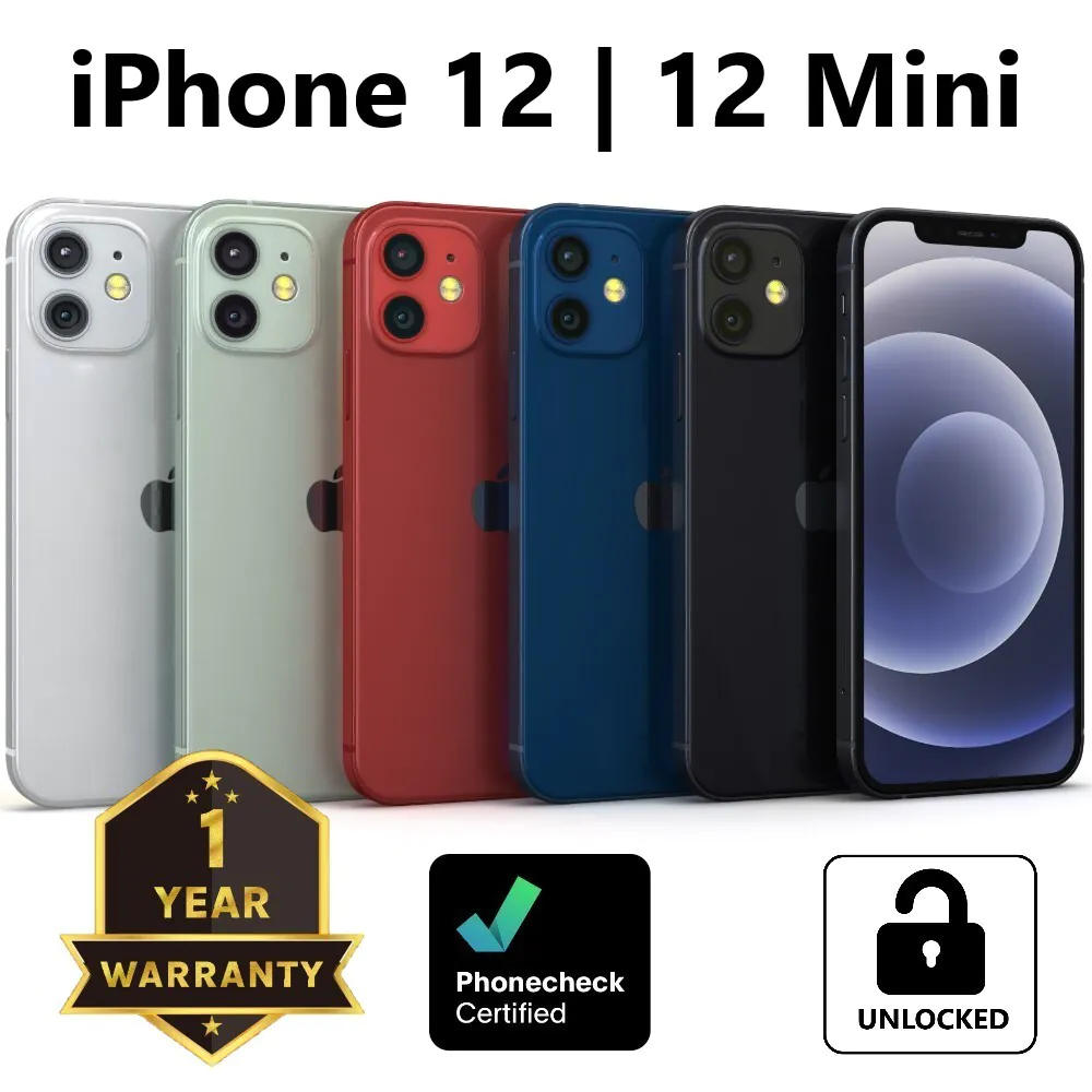 Apple iPhone 12 | 12 mini – 64GB 128GB 256GB – Unlocked T-Mobile AT&T – Good