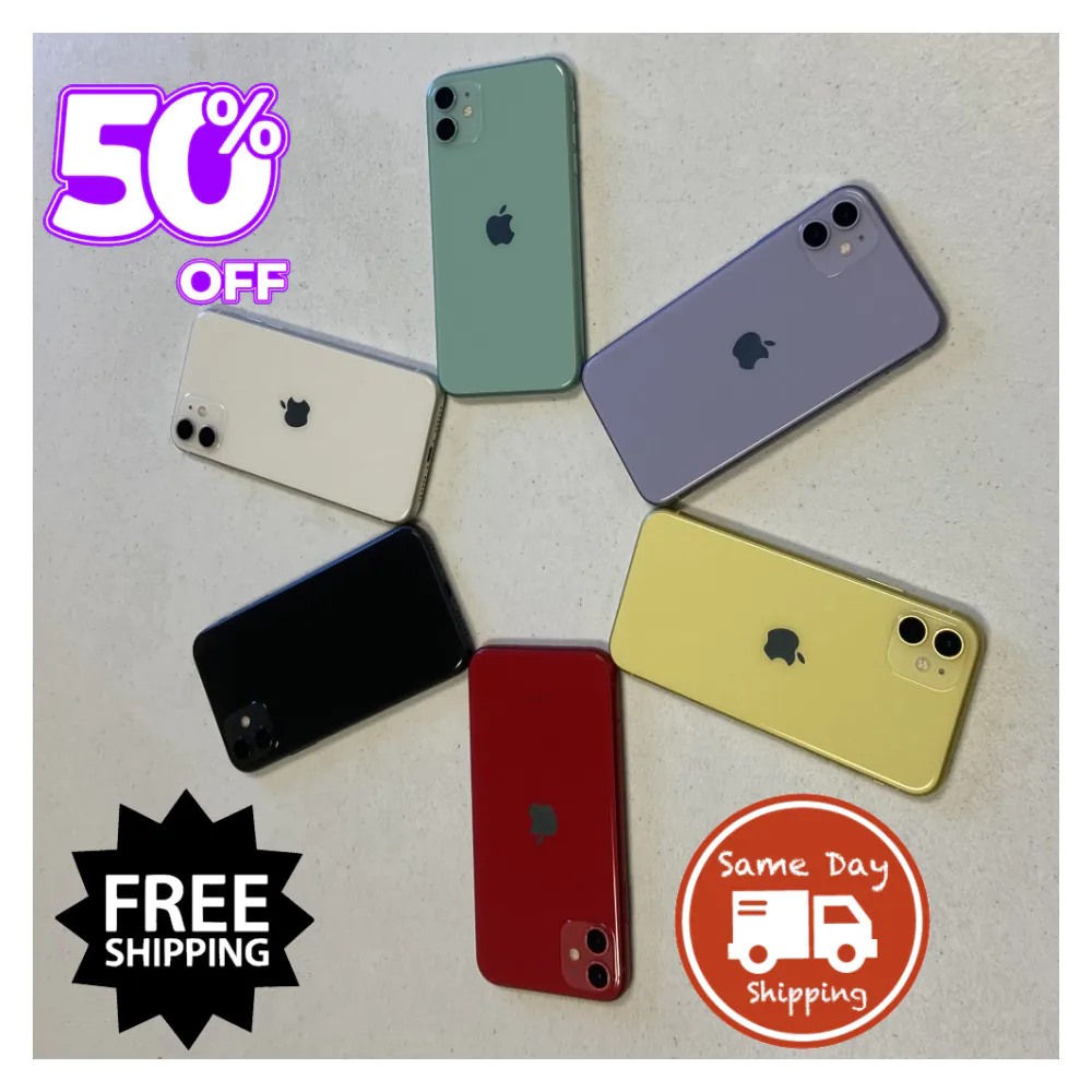 Apple iPhone 11 64GB Fully Unlocked Verizon Tmobile Sprint 4G Good XDR Display