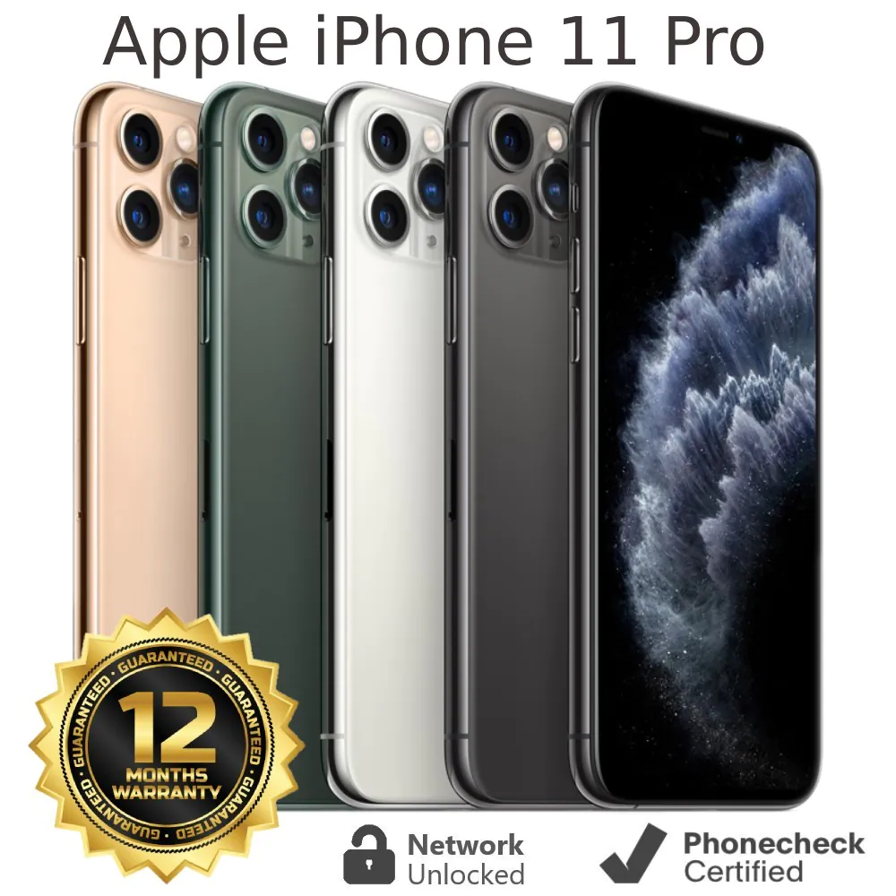 Apple iPhone 11 Pro – 64 GB | 256GB | 512GB – (Unlocked) Smartphone – Very Good