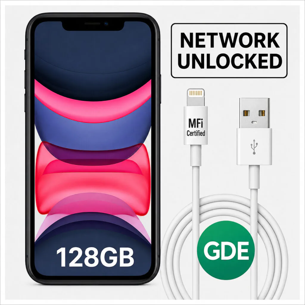 Good (B-) Apple iPhone 11 128GB Unlocked  Space Gray AT&T T-Mo Vzw