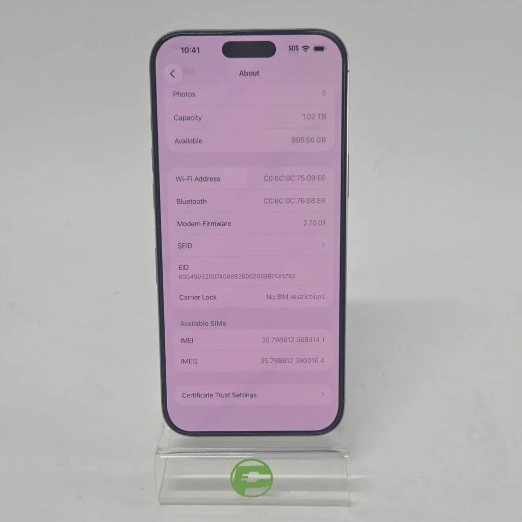 Unlocked Apple iPhone 16 Pro Max 1TB 26.6 Natural Titanium MYWU3AH/A