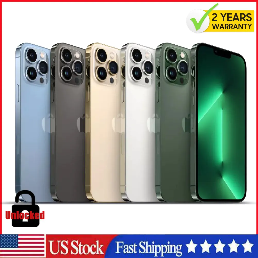 🔥New Sealed Box Apple iPhone 13 PRO MAX A2484 128/256/512GB Unlocked Smartphone