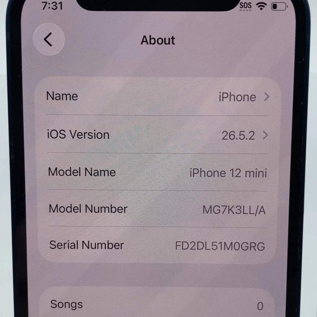 T-Mobile Apple iPhone 12 Mini 64GB 26.5.2 Blue MG7K3LL/A