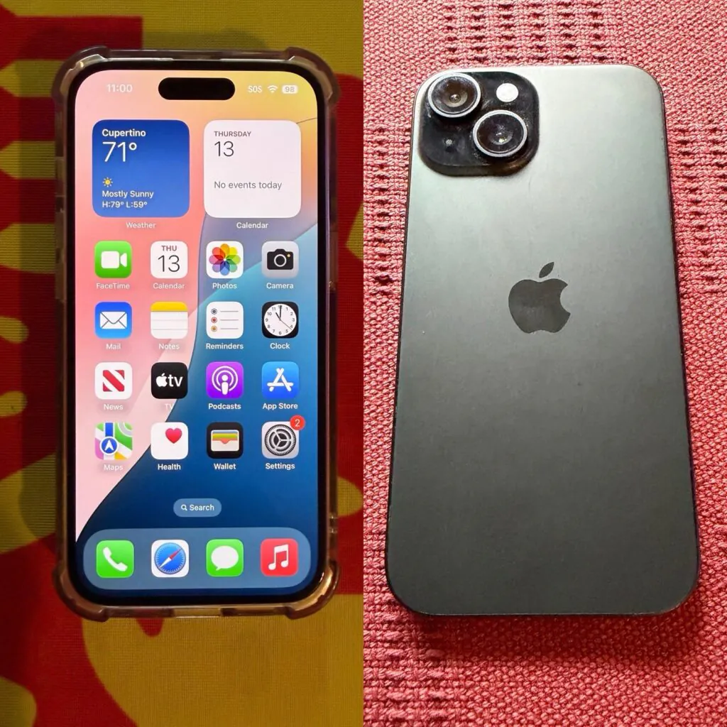 Apple iPhone 15 Black 128GB Unlocked +Fair Condition* BH🔋🔋82%