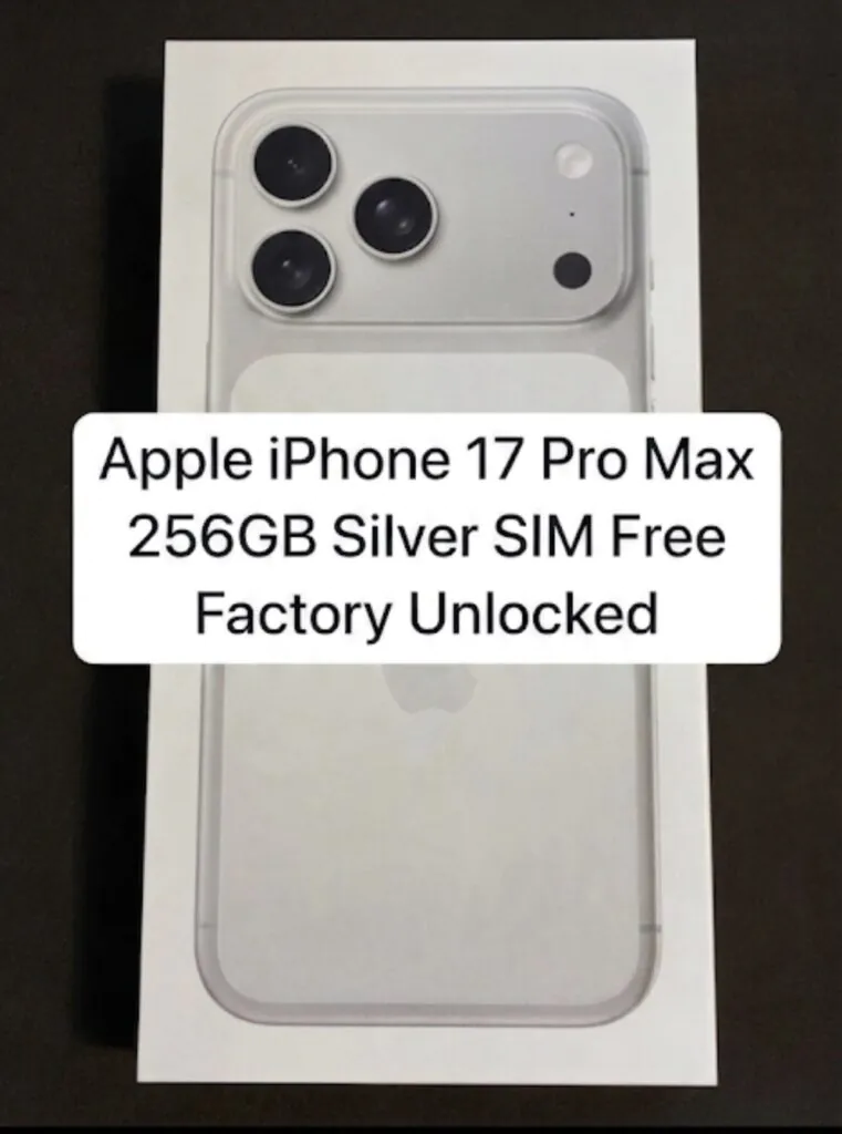 apple iphone 17 pro max 256gb unlocked New Silver SIM Free Factory Unlocked
