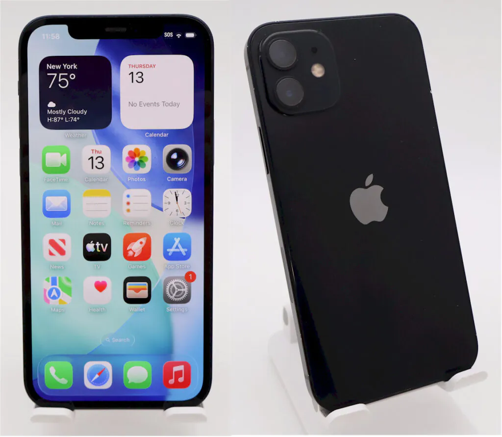 Apple iPhone 12 – 64 GB – Black A2172 (Unlocked) (CDMA + GSM) A+ Screen