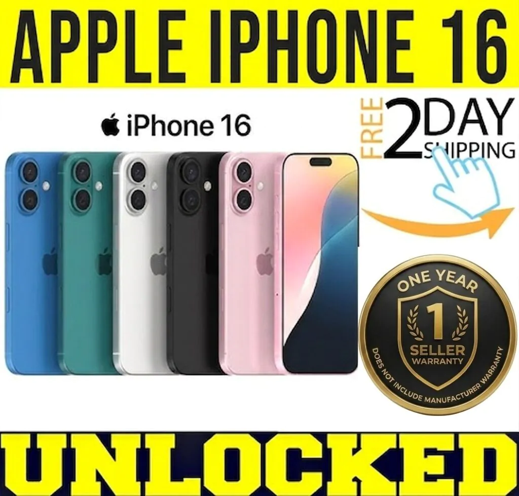 APPLE IPHONE 16 – 128GB 256GB 512GB (FACTORY UNLOCKED) ✅ 1 YR WARRANTY✅ ❖SEALED❖