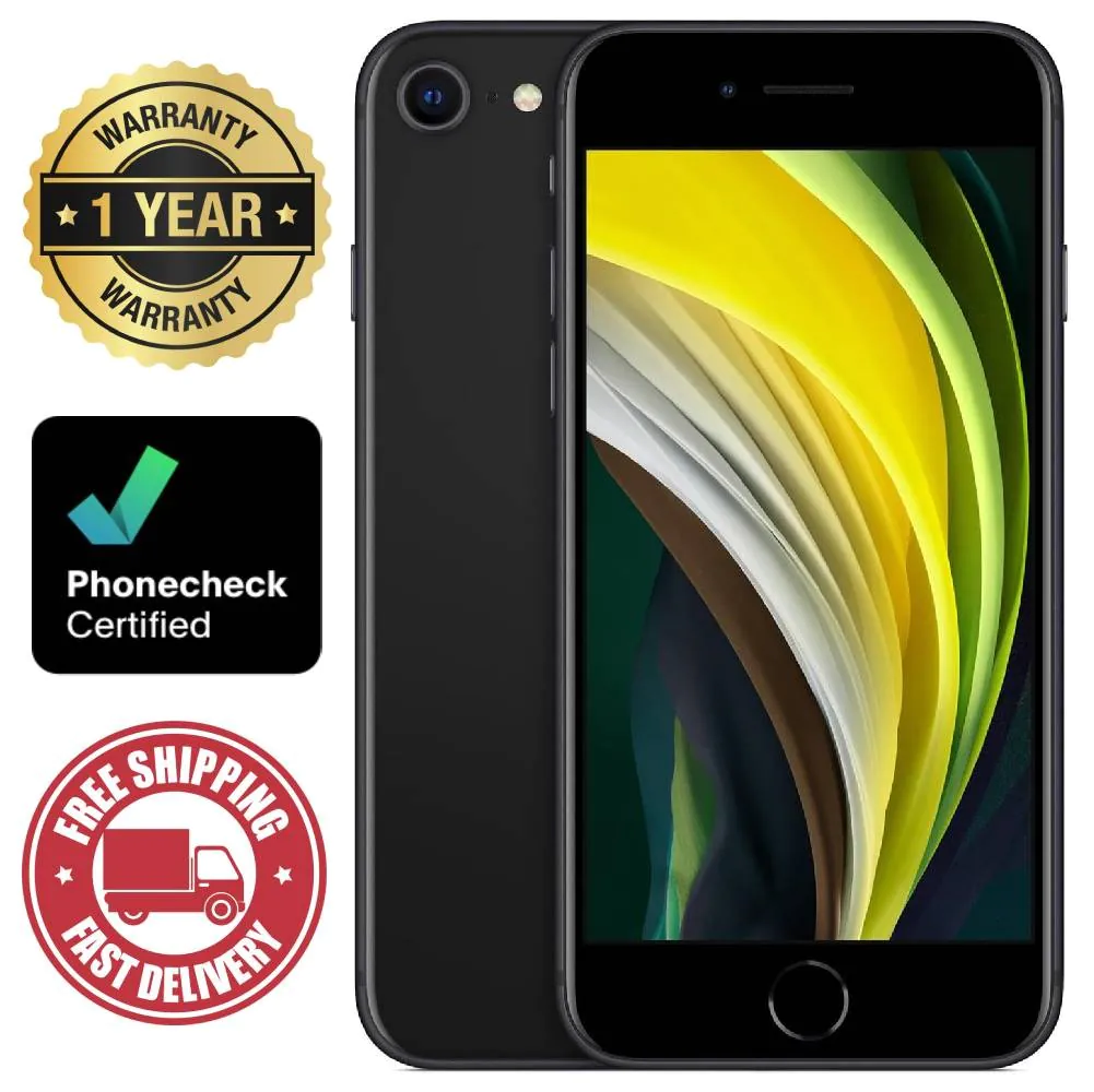 Apple iPhone SE 2nd Gen (2020) 128 GB – Black (Unlocked) Smartphone – Very Good
