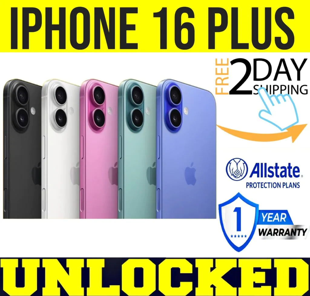 APPLE IPHONE 16 PLUS 128GB FACTORY UNLOCKED ✅ALL ORIGINAL PART✅❖EXCELLENT❖